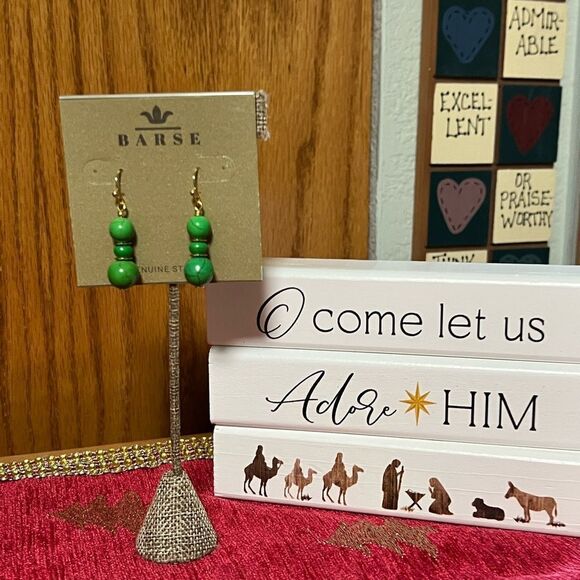 NWT Barse Green Magnesite Beaded Earrings #BJER - Picture 5 of 5